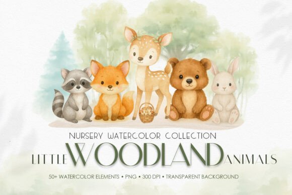 Download Woodland Animals Watercolor Clipart Set - Watercolor clipart set Collection