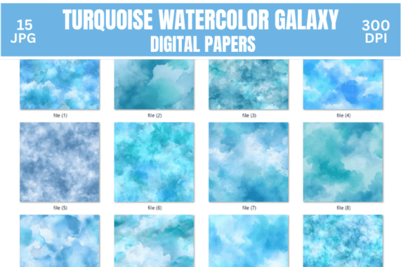 Download Watercolor Turquoise Backgrounds Digital - Background Collection