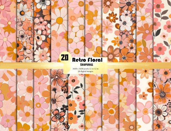 Download Retro Floral Background Pattern Texture - Background Collection