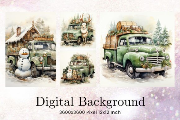 Download Snowman Classic Car Christmas Background - Background Collection
