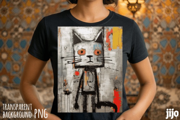 Download Cat Abstract Art Grunge PNG - Premium Resources