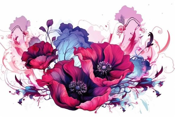 Download Artistic Backgrounds Poppy Field Art - Background Collection