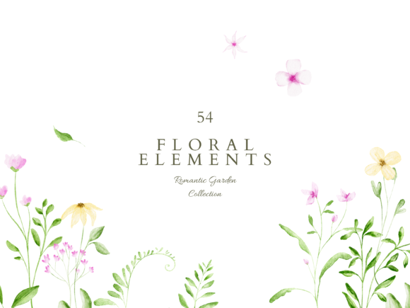 Download Watercolor Floral Elements Clipart - Premium Resources