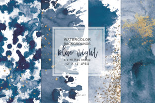 Download Navy Blue &amp; Gold Washes Background Set - Background Collection