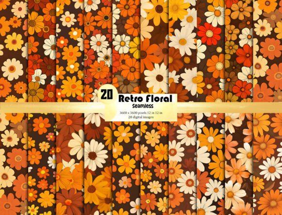 Download Retro Floral Background Pattern Texture - Background Collection