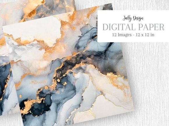 Download Elegant Navy Blue Alcohol Ink Background - Background Collection